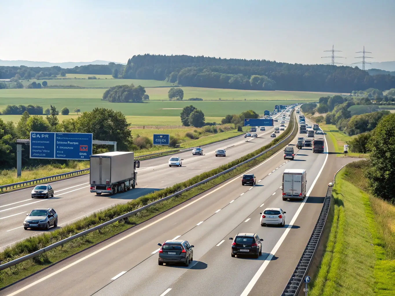 A person using the MautAutotag app on their smartphone while driving in Germany, showing the app's user-friendly interface and real-time updates, emphasizing mobile optimization and convenience.